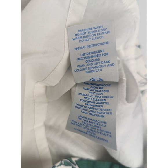 Boden Sheath Dress Crew Neck Embroidery Details White Green Floral size 2P - Picture 7 of 9